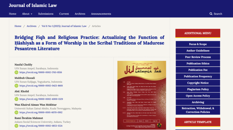 Jurnal islamic law